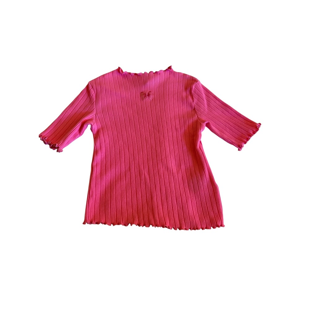 *4 for $20 Mix&Match* NWOT H&M Girl's Ribbed Cotton Top with Scalloped Edge Pink